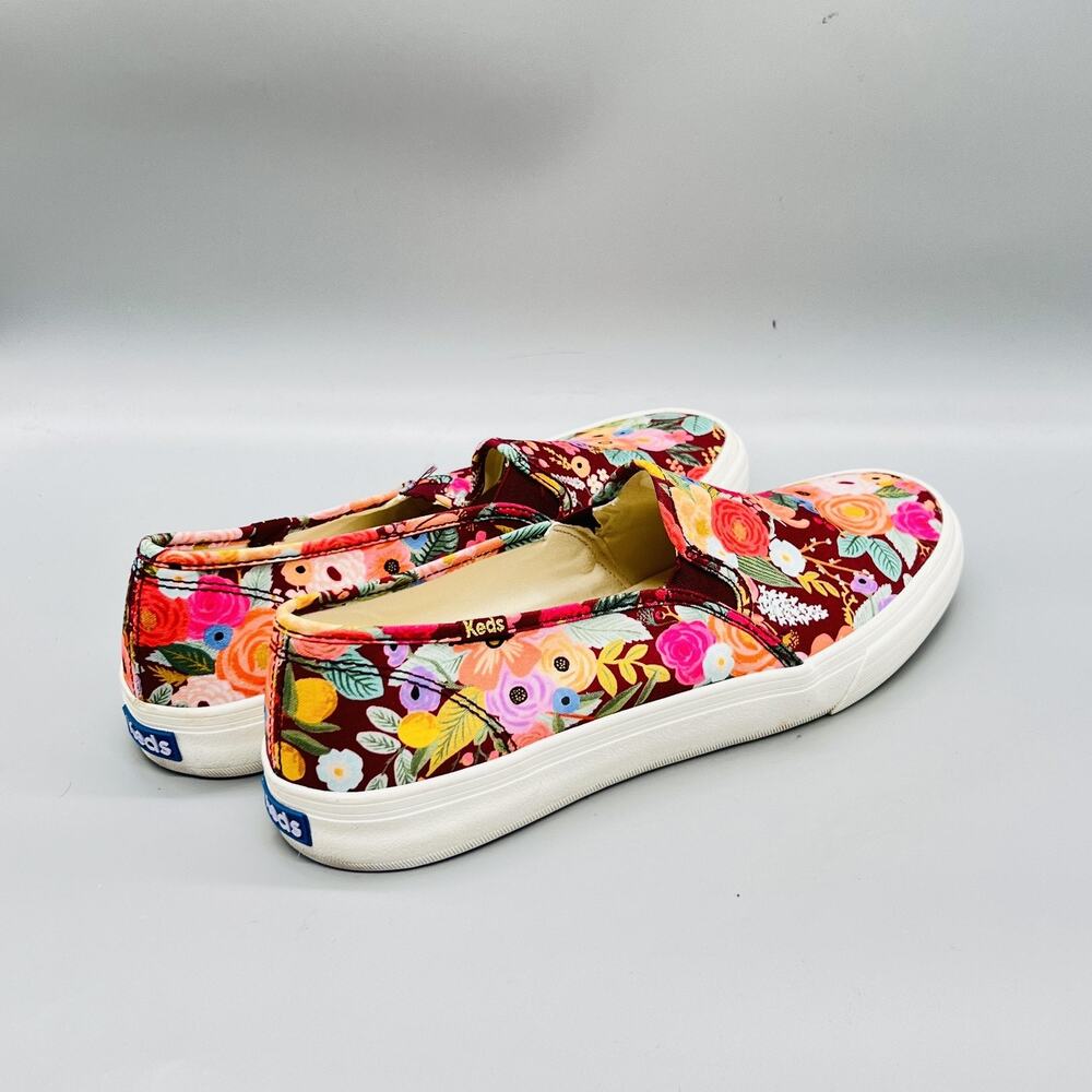 Keds Rifle Paper Co Shoes Womens 11 Multicolor Canvas Floral Slip On Sneakers - Picture 7 of 11